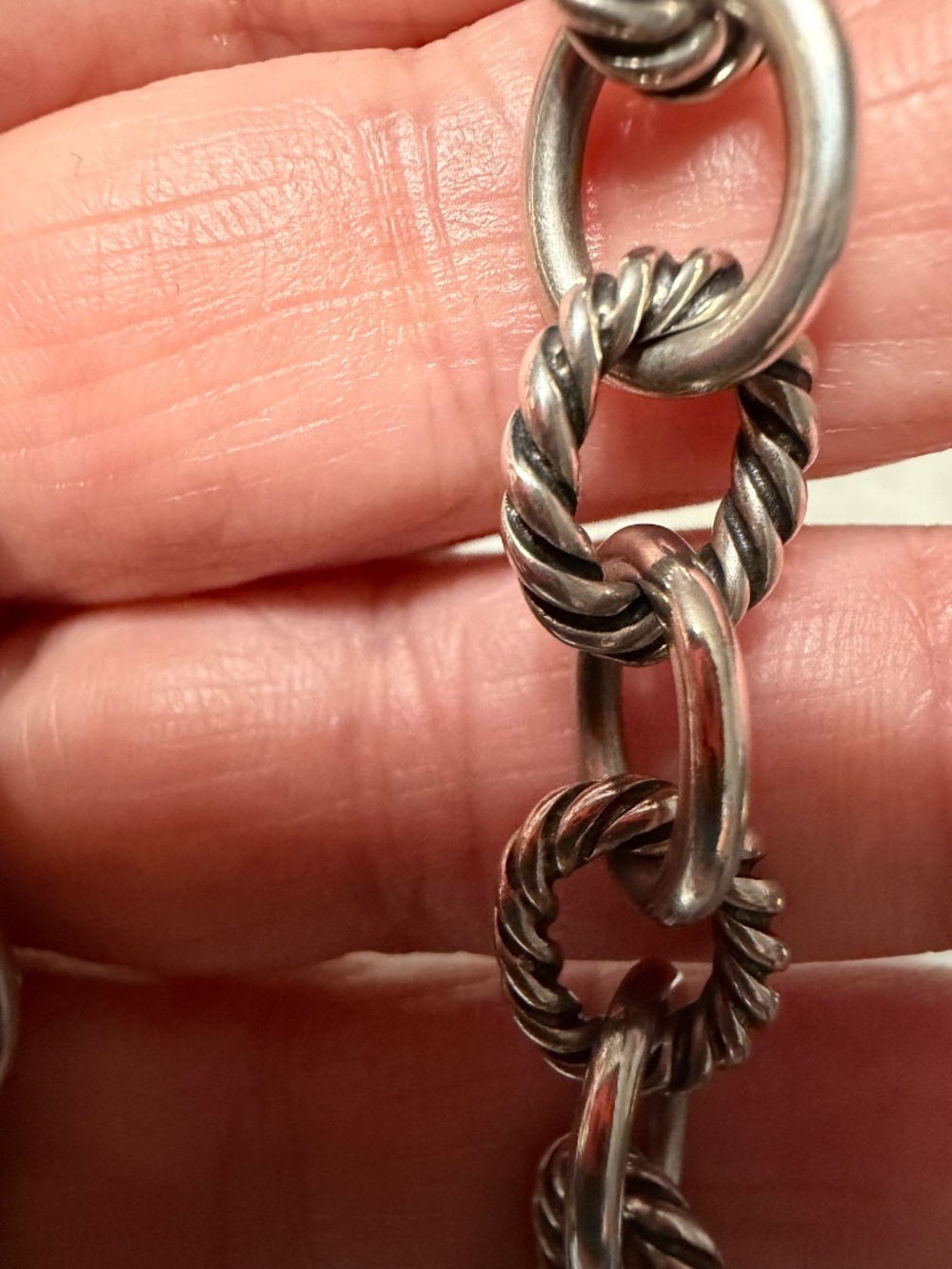 David Yurman Oval Cable link chain 18" Sterling Silver - Picture 5 of 5